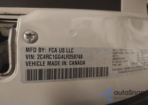 2020 Chrysler Pacifica Limited from USA, damaged, VIN 2C4RC1GG4LR258748